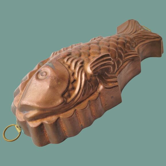 Vintage Corpal Copper Fish Food Mold made in Portugal - Picture 2 of 5